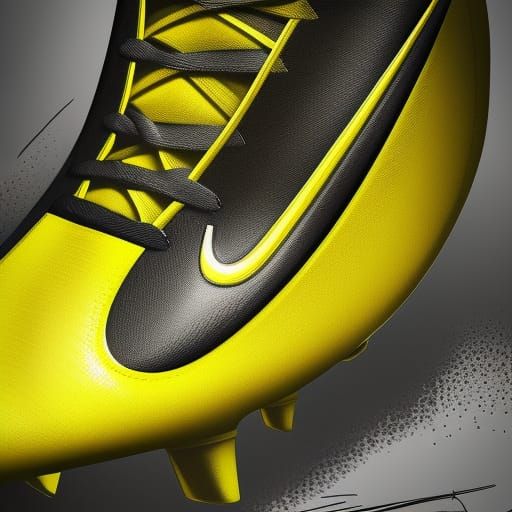 Nike Football Boots with Yellow Details: Splash Art