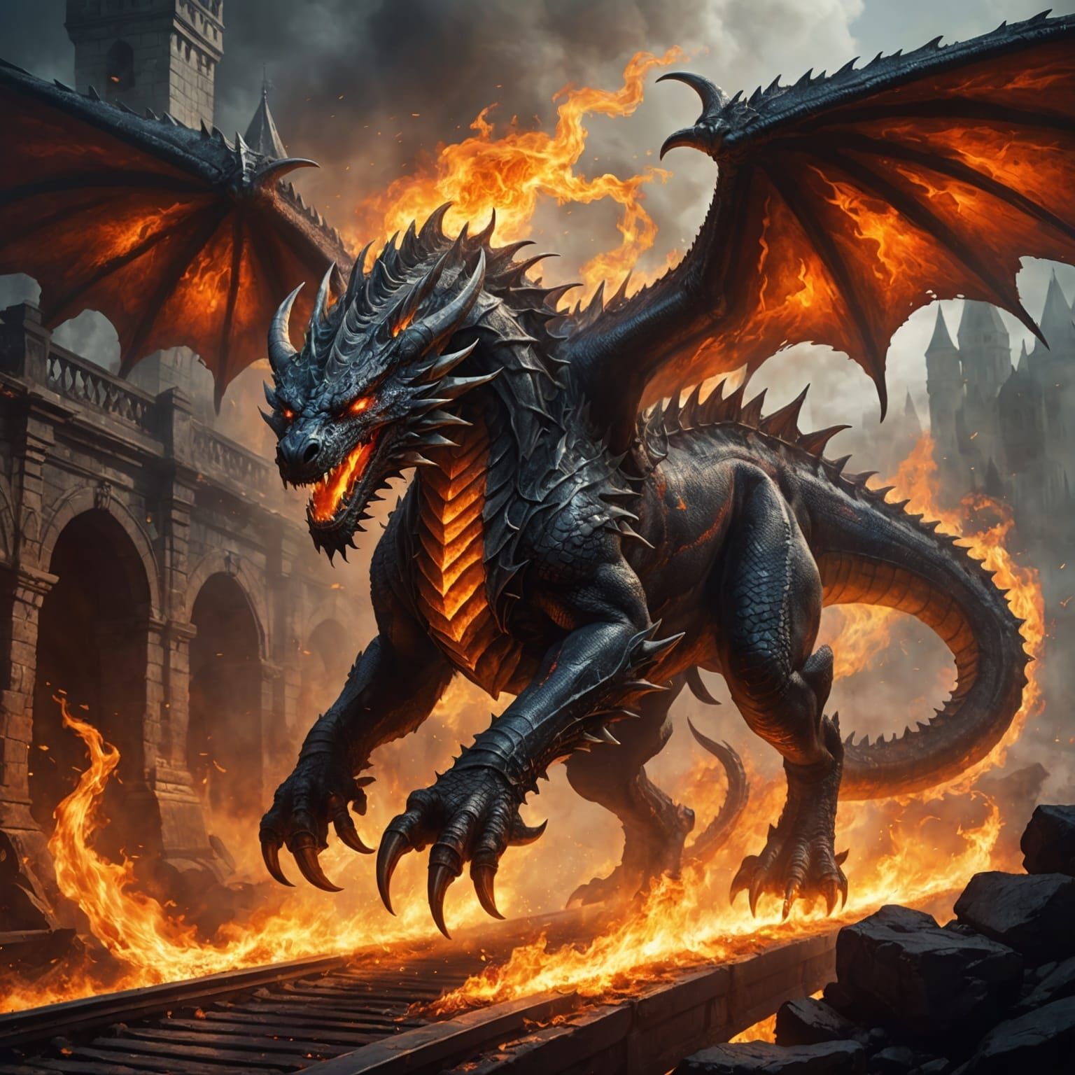 Infernal Dragon Chariot on Bridge of Fire