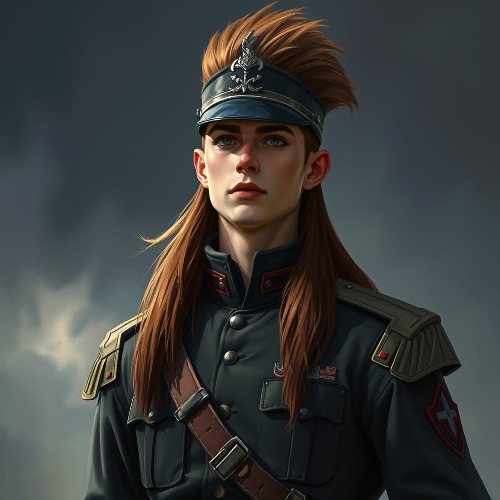 Galaluna Cadet with Mullet in Realism Style