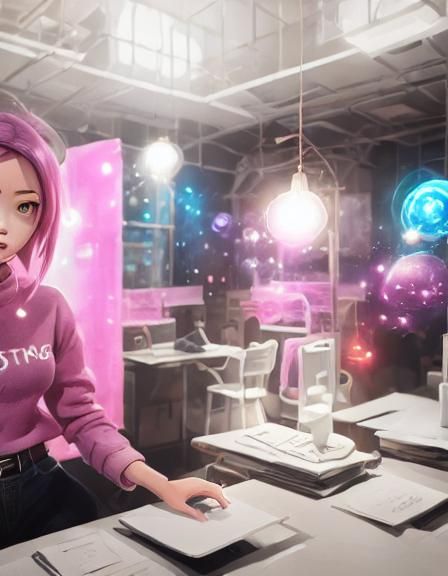 <lora:COSMOS got LORA:1.0> Double exposure, neon graffiti, a...