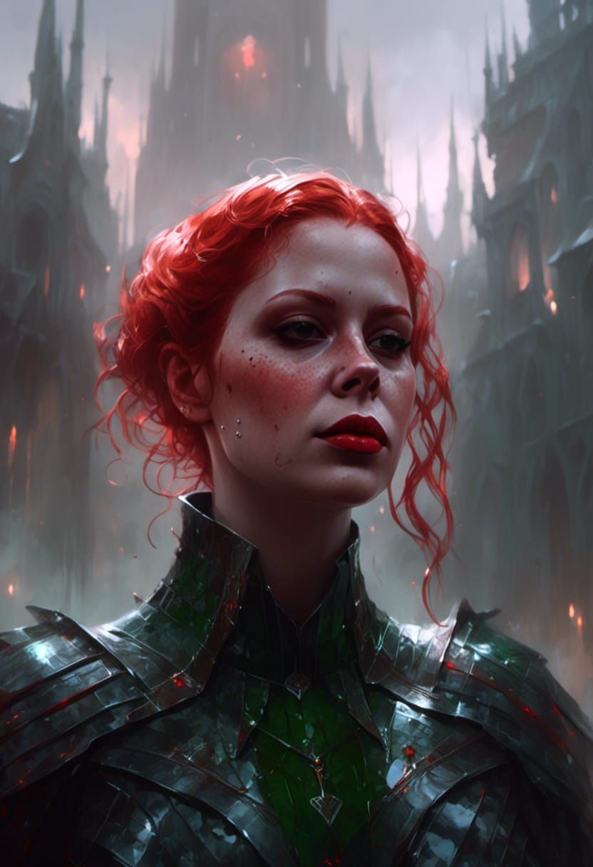 Cyberpunk Vampiress Portrait in 3000 A.D.