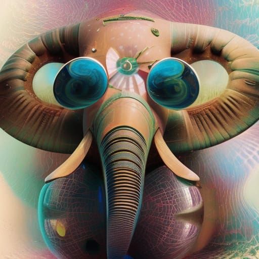 Joyful Impressionist Illustration with Geometric Abstraction