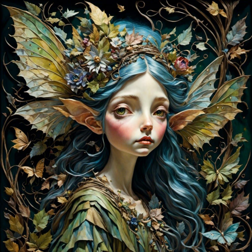 Glittering Fae in Detailed Matte Painting Style