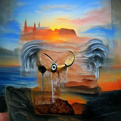 ears, clock, waterfall, sunset, turkey