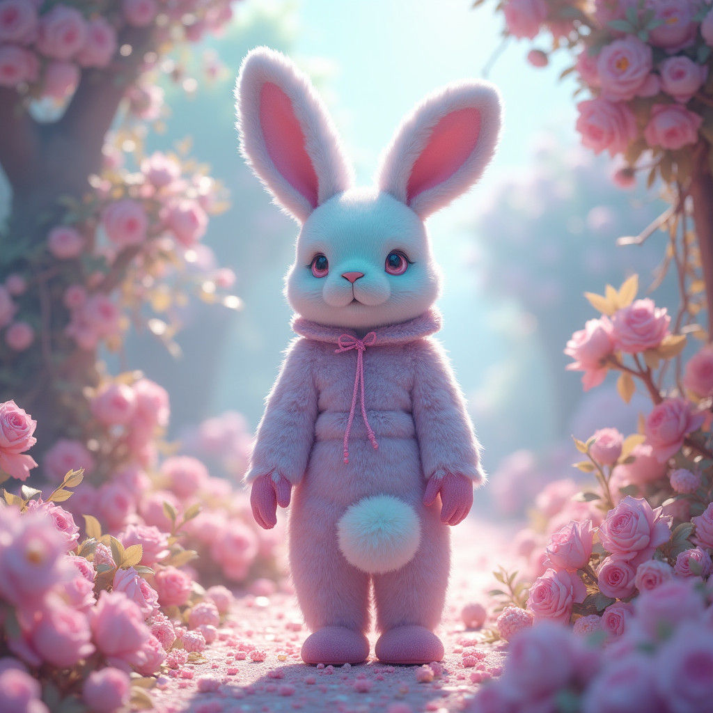 Dreamlike Figure in Bunny Suit, Concept Art