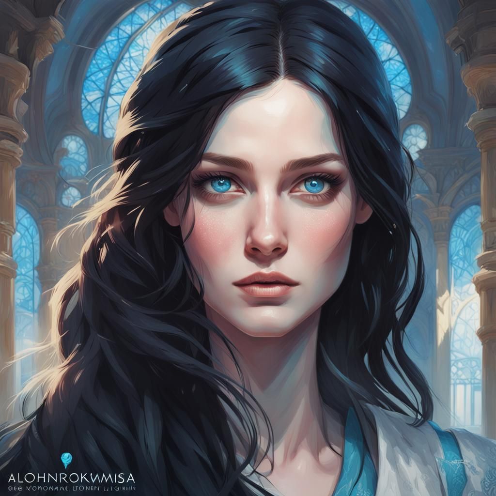 Charming Woman Portrait in Hyperdetailed Digital Art