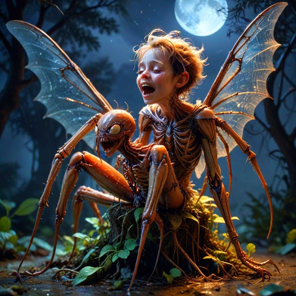 Surreal Horror Figure Lurks in the Shadows