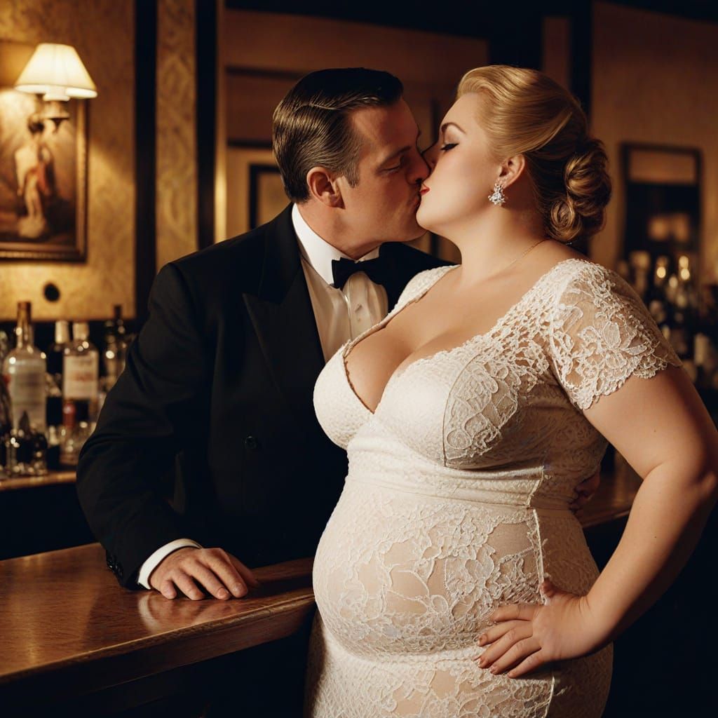 Elegant Woman in Retro Film Noir Style