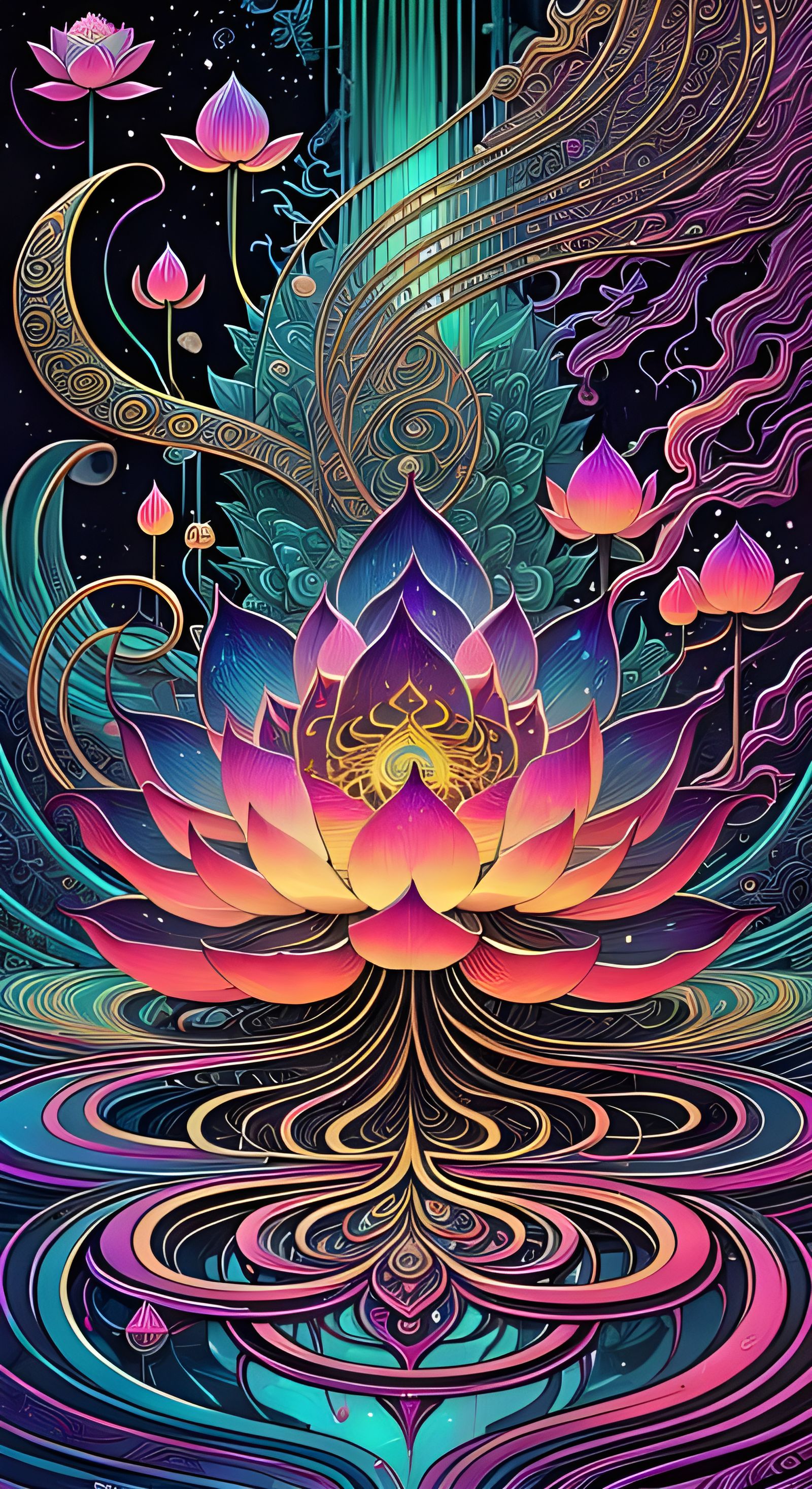 Charming Chibi Swan in Whimsical Fantasy Land