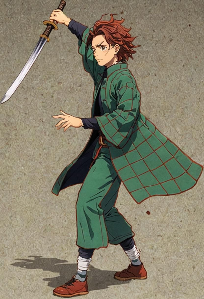 Tanjiro Kamado in Anime Style