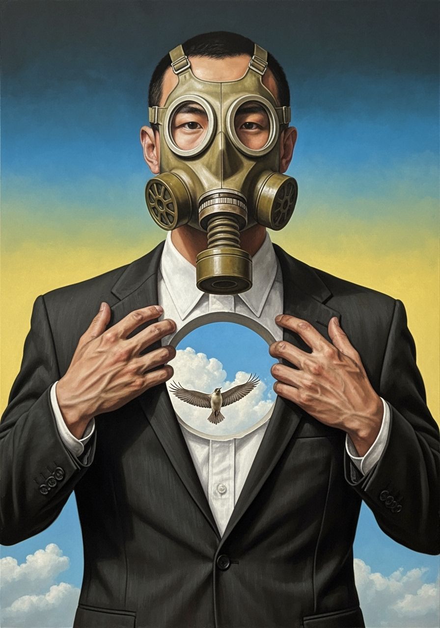 Striking Man with Sky Portal, Phil Hale Style