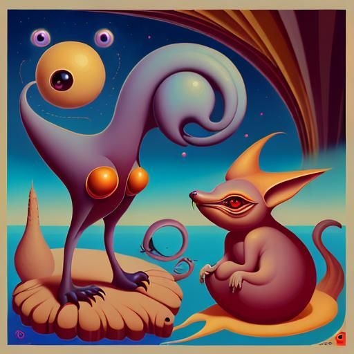 Surreal Animals in Peca Art Style