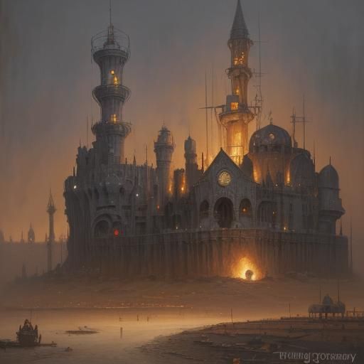 Kingdom of Death in Oil Painting Style