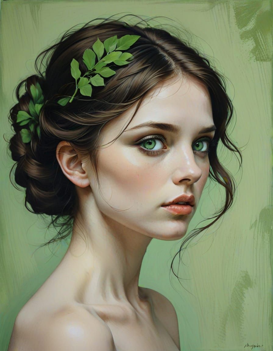 Expressive Irish Portrait in Gouache