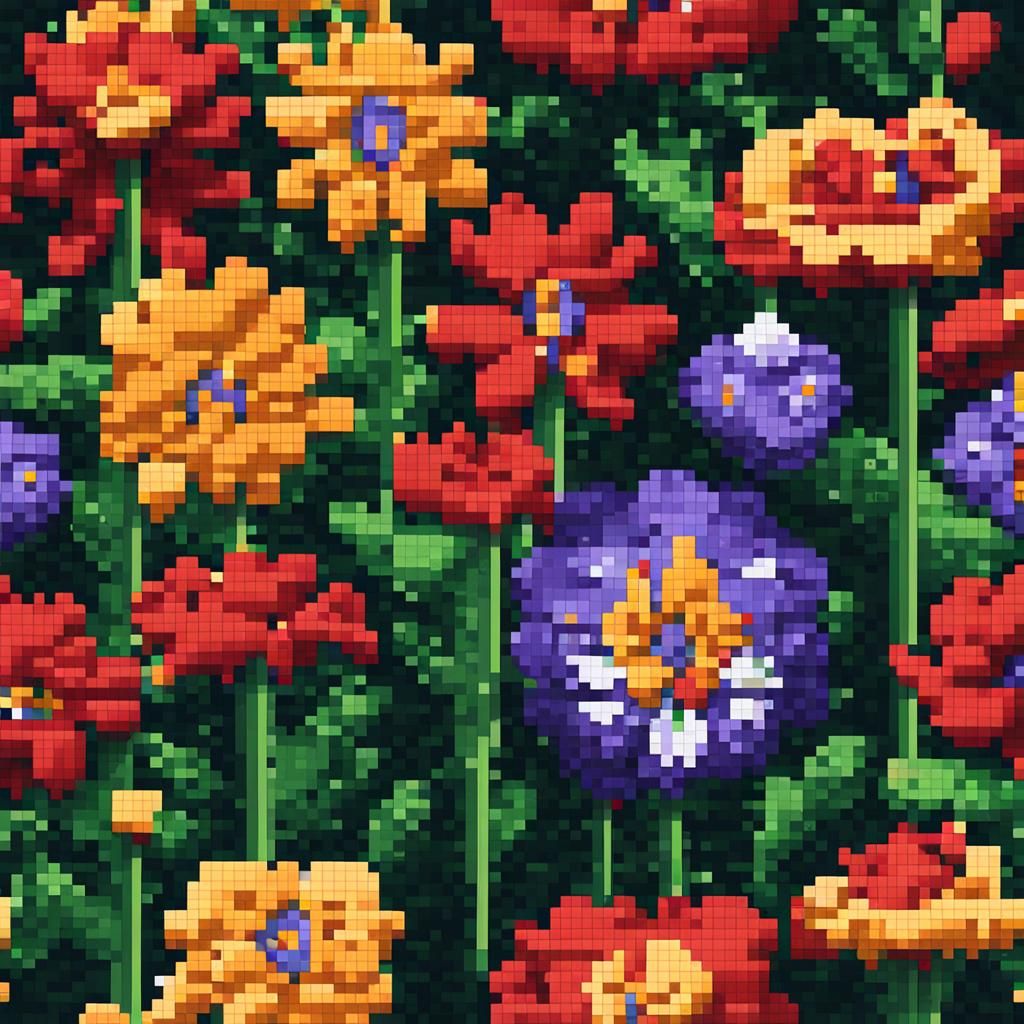 Pixel Art Flowers