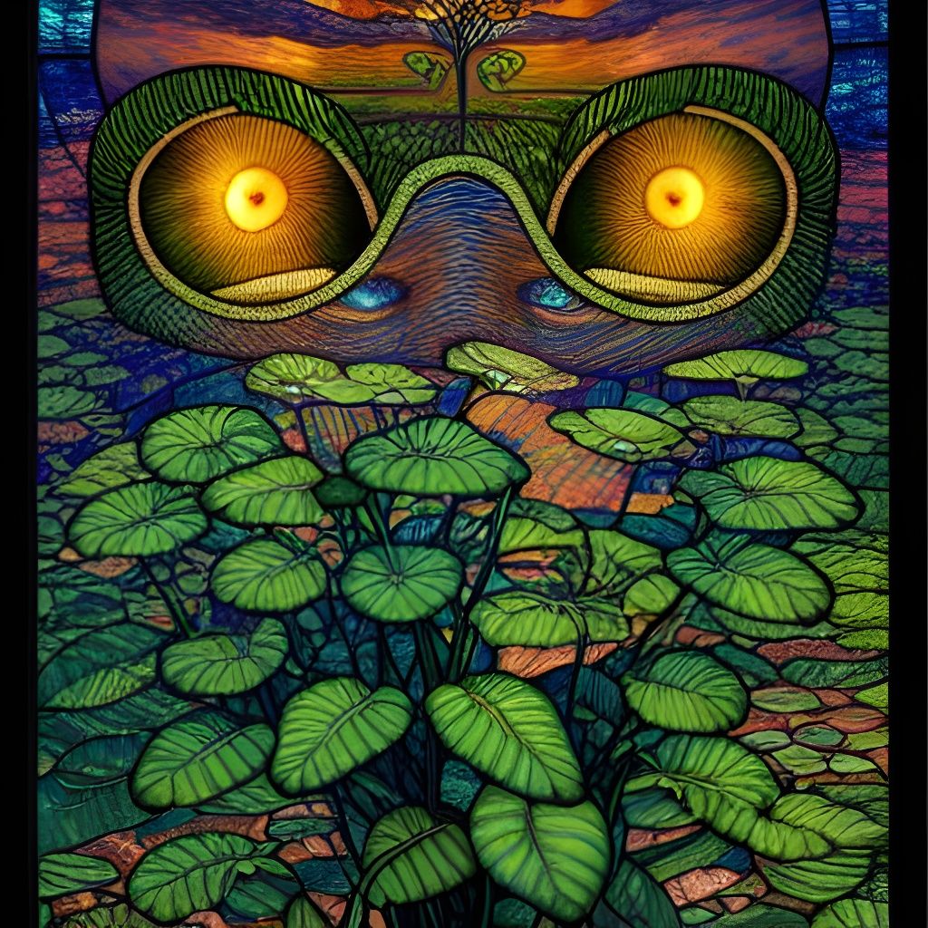 Surreal Hairy Eyes Inspired by Art Nouveau