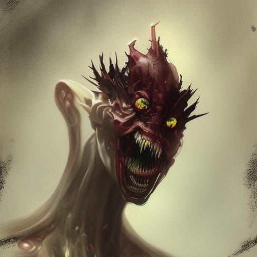 Sinister Brain Creature by Greg Rutkowski