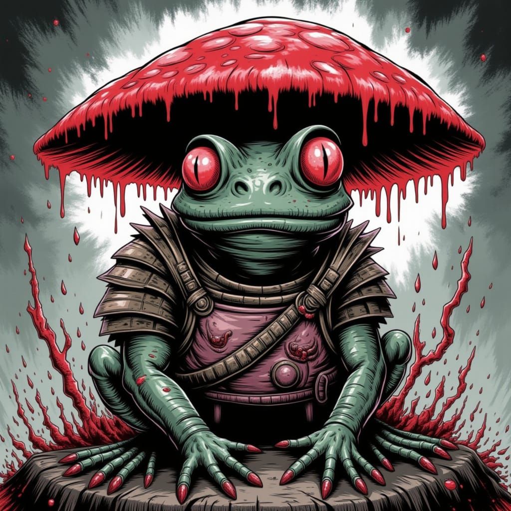 Zombie frog, mushroom armour