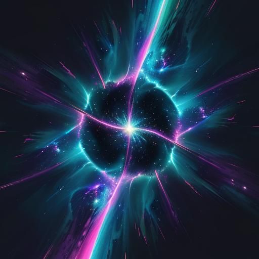 Pulsing Cosmic Energy: An Abstract Art Piece