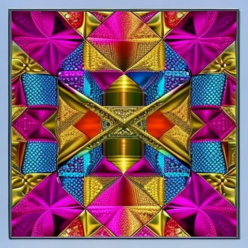 Tessellated Jewel and Glass Mosaic in Gelato Colors