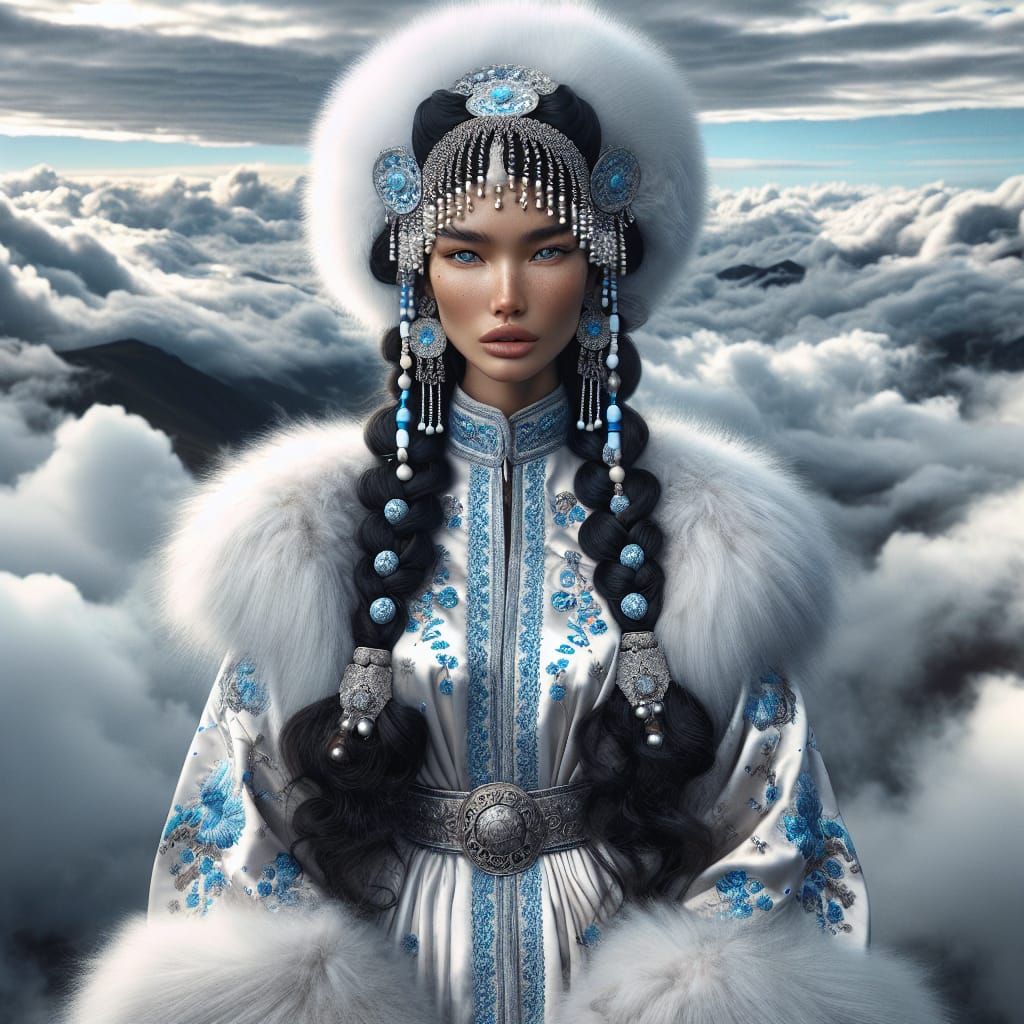 Ehé Ureng Ibi, Siberian Sky Goddess in Traditional Attire
