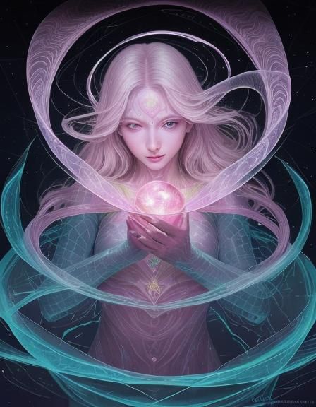 Science Fantasy Goddess of Knowledge in Baroque Style