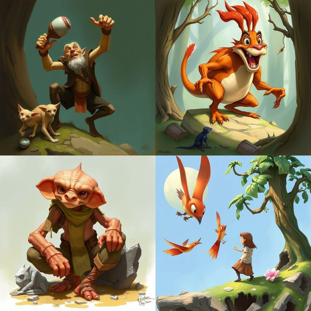 Whimsical Illustrations in a Dreamlike Style