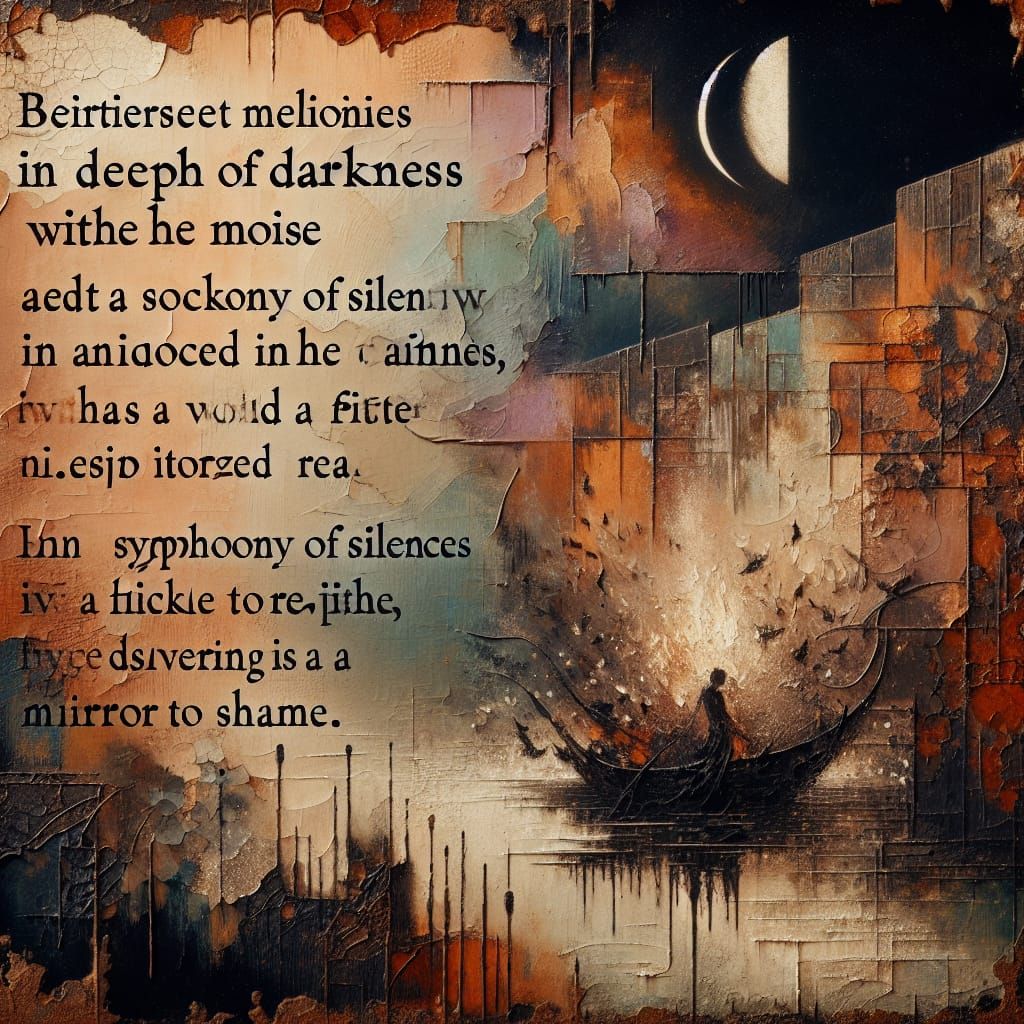 Abstract Dance of Shadows in Moonlight