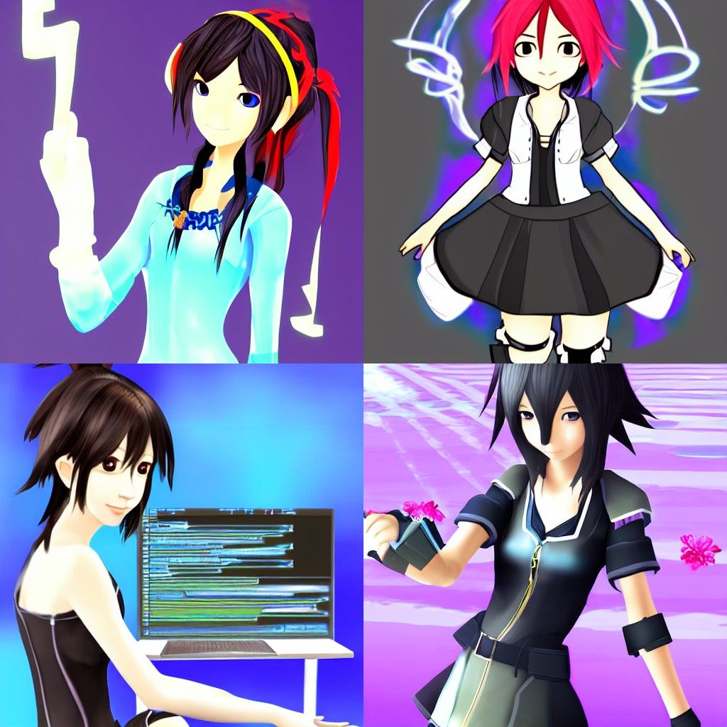 Programmer Girl in Kingdom Hearts Style