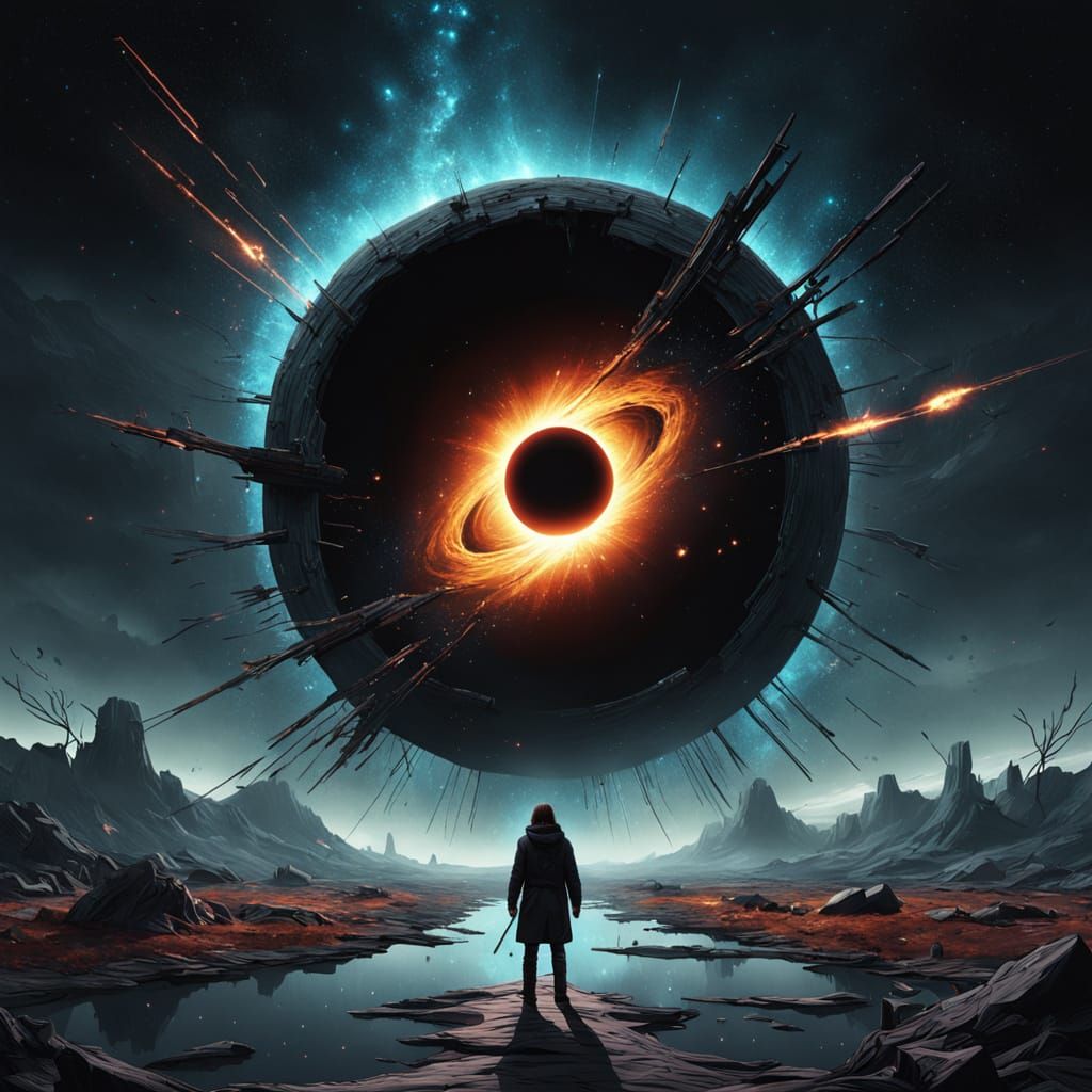 Cosmic Entity Devoured by Black Hole