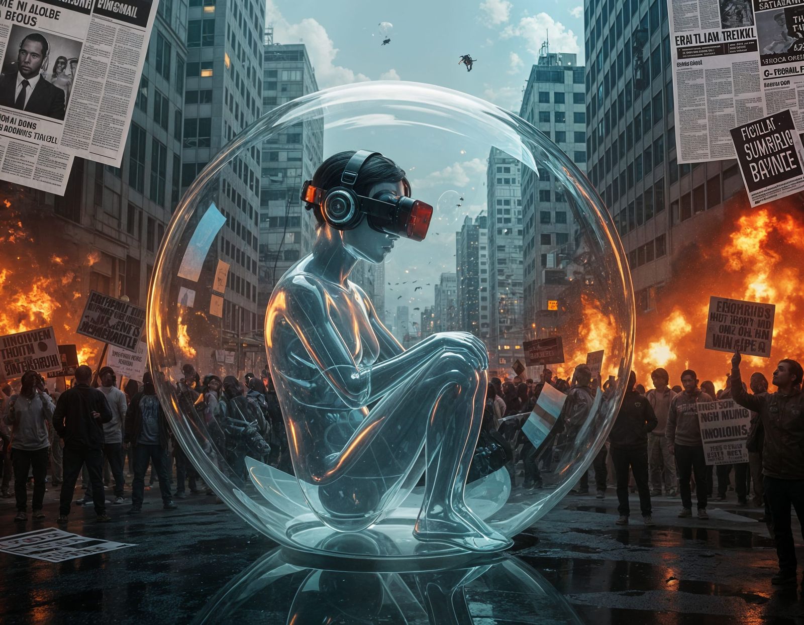 Isolated Figure in Bubble Shielded from Chaos
