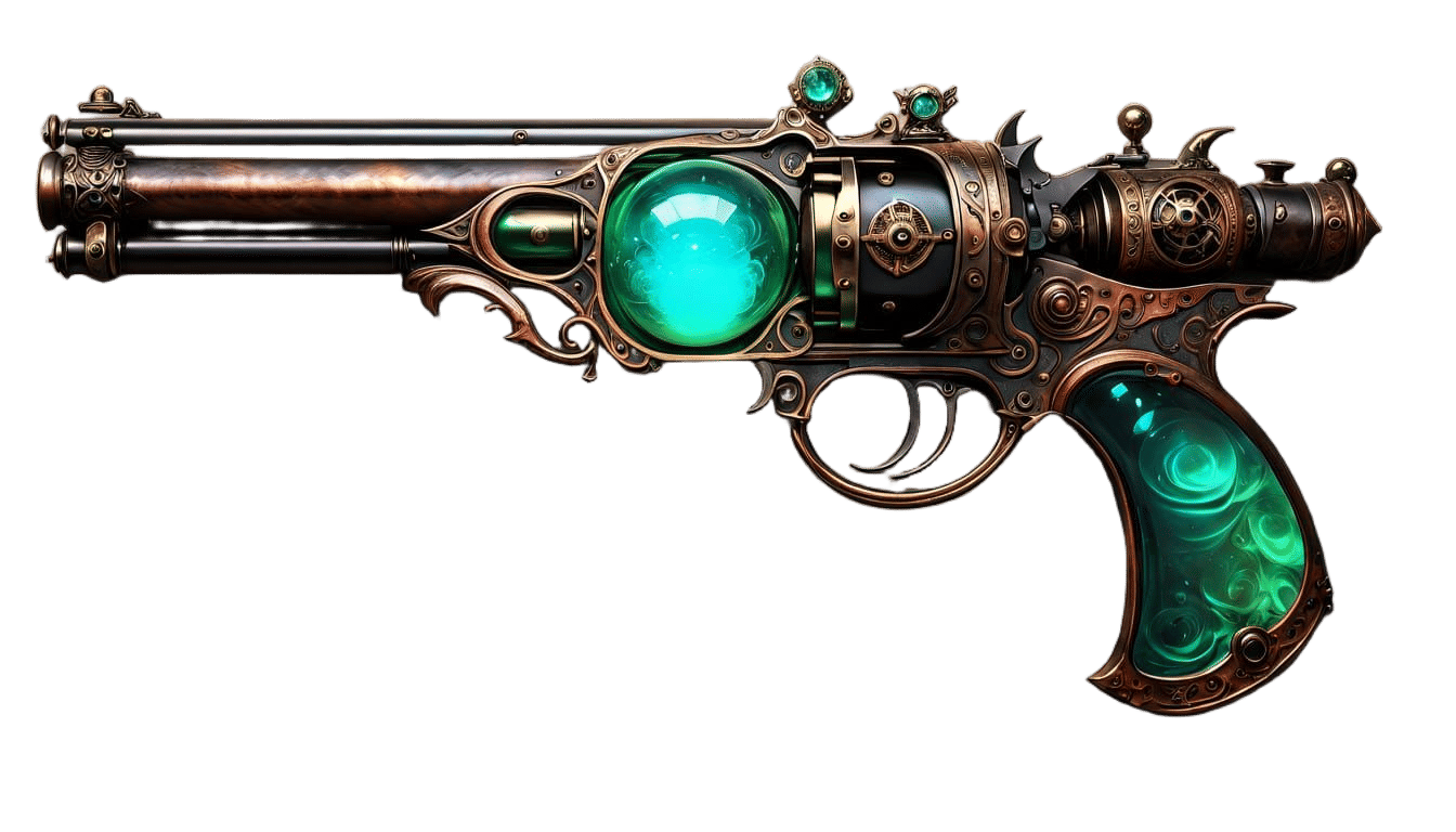 Steampunk Fantasy Pistol: The 45 Valiant