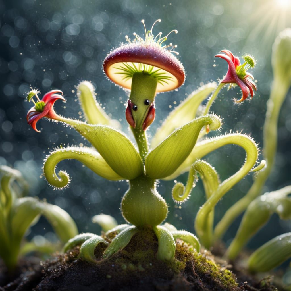 An anthropomorphic carnivorous plant