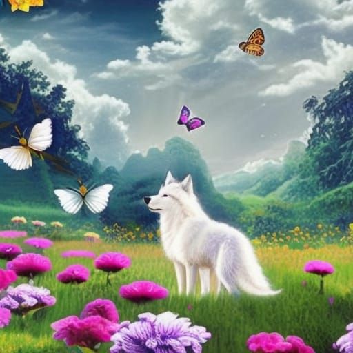 Wolf/butterfly