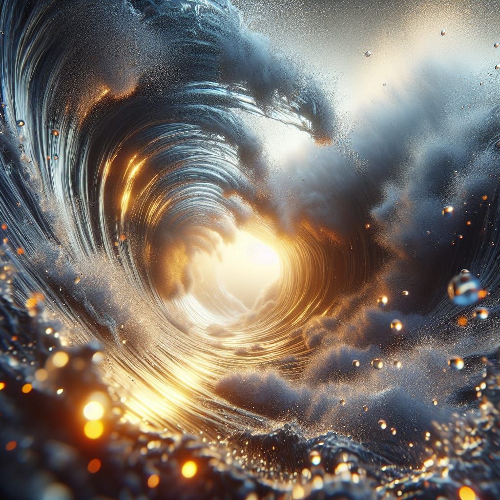 Inside a Gigantic Wave: Hyperrealistic 3D Render