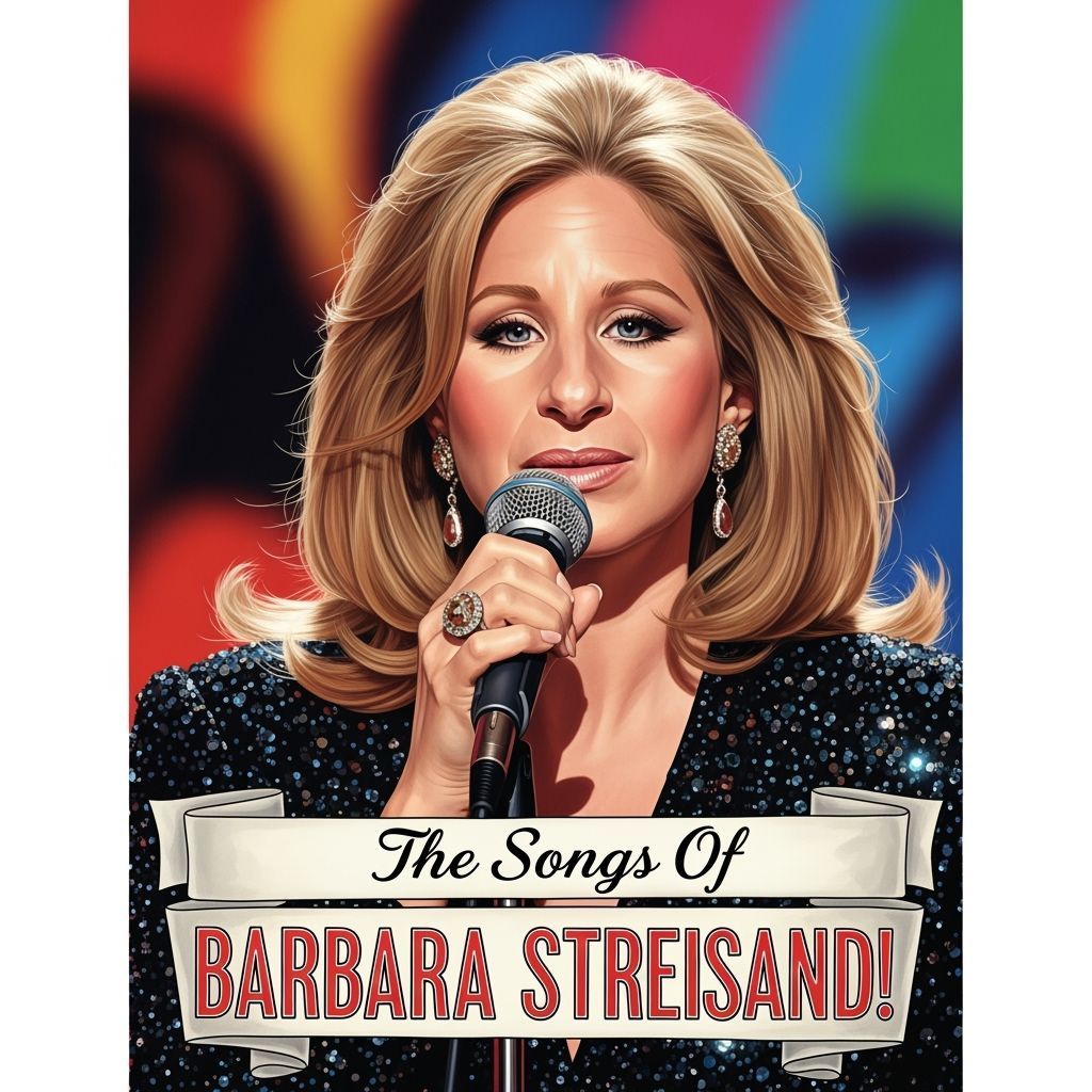 1980s Barbra Streisand Singing: Hyperrealistic Concept Art