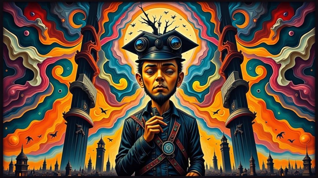 Aphex Twin Portrait as Impasto Painting