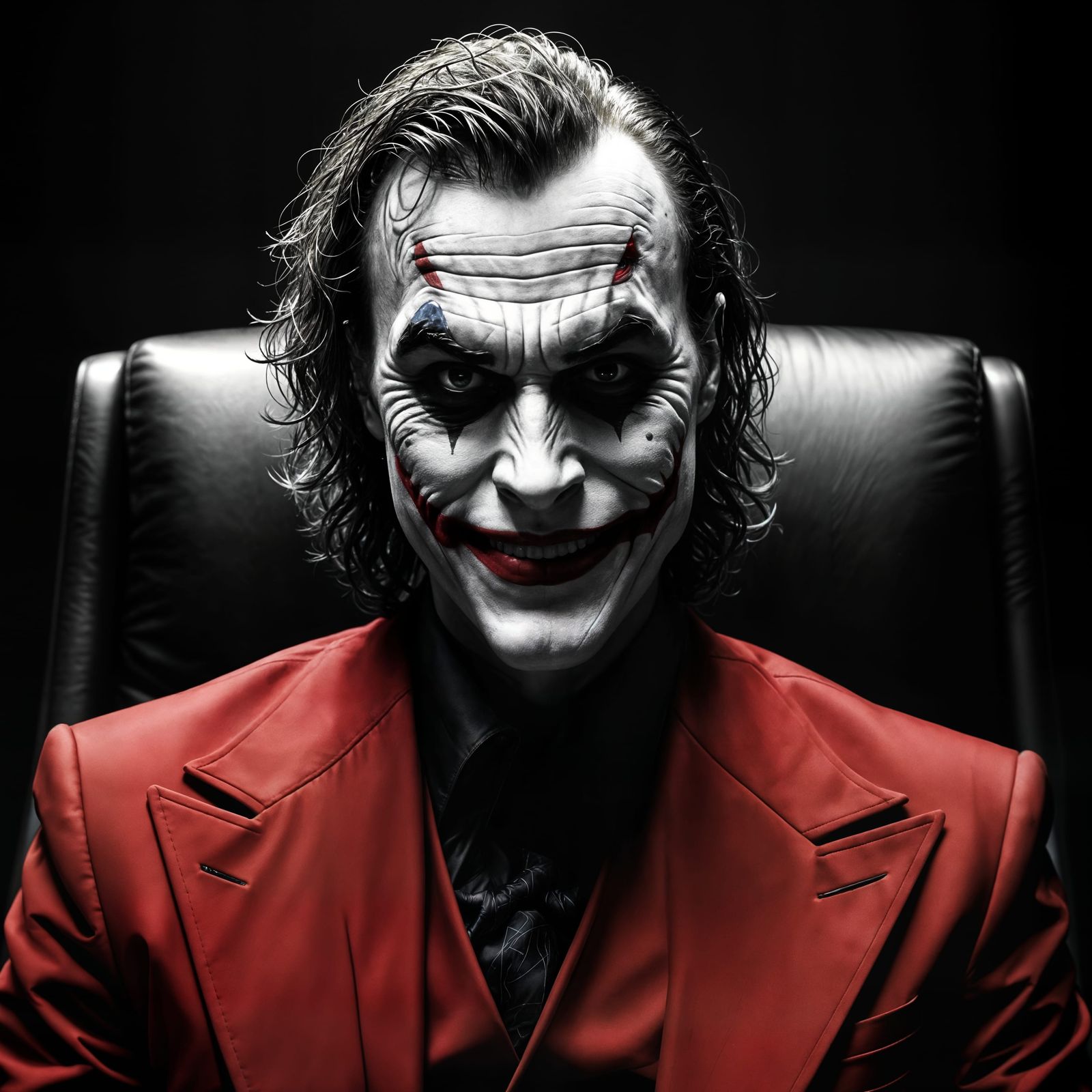 Mischievous Jester in Black and White