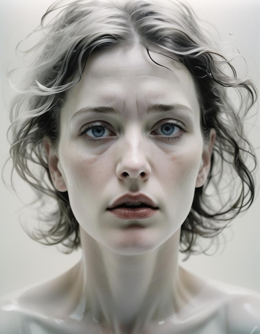 Minimalist Ink Drawing of Androgynous Face