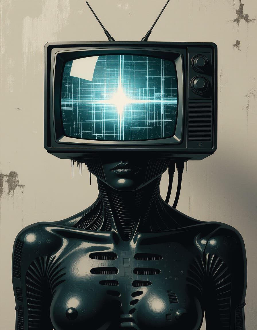 MK Ultra Torso Portrait in Cyberpunk Style