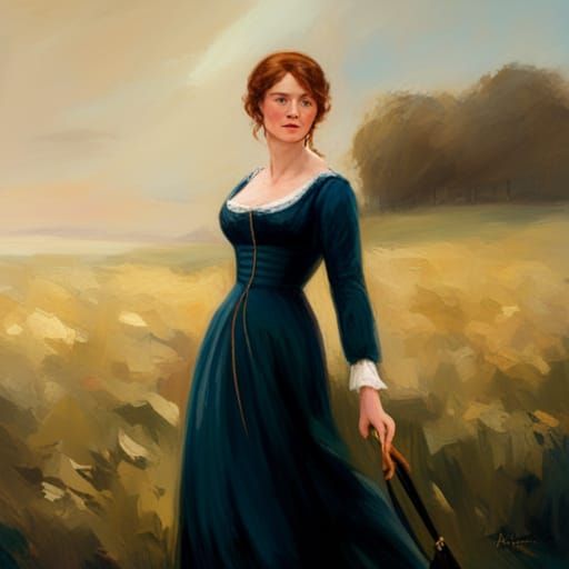 Elizabeth Bennet in Netherfield Park, Historical Painting