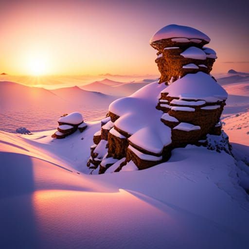 Crystals Adorned with Delicate Snowflakes