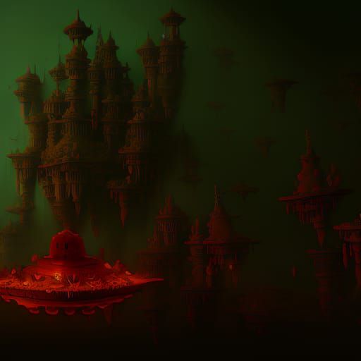 Fantastical Lantern in Detailed Matte Painting