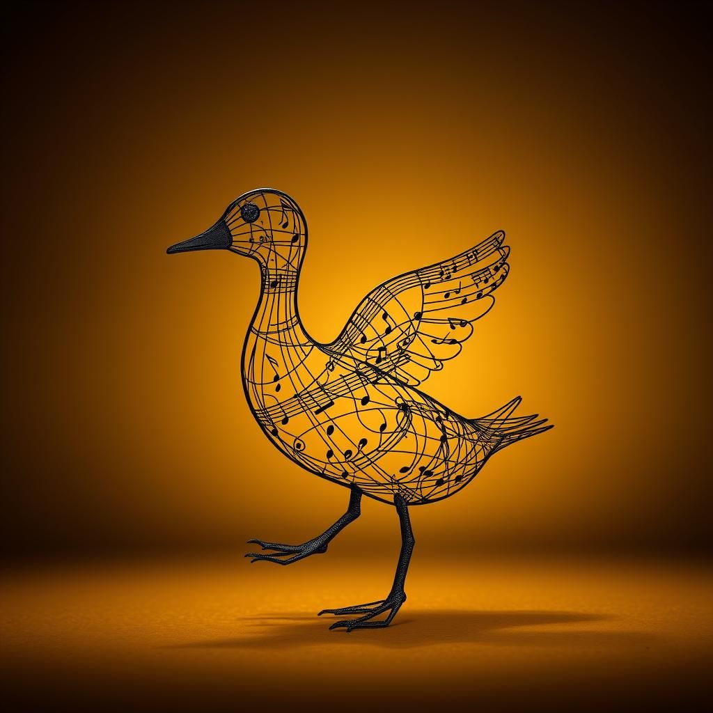 Musical Duck Dancing: Wireframe Art