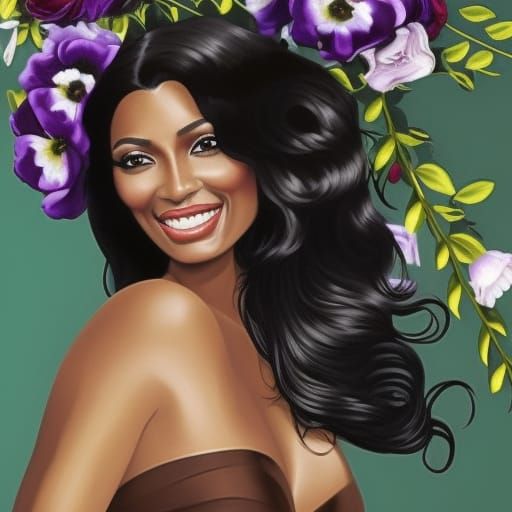 Flirty mocha skinned lady