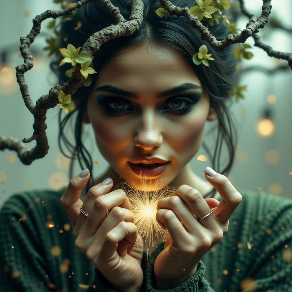 Sorceress Summons Living Bridge with Magic