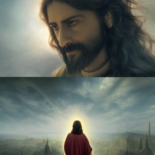 Jesus came out of the Heavens and he saw the wars and lies the political world was showing and he had no choice but to c...