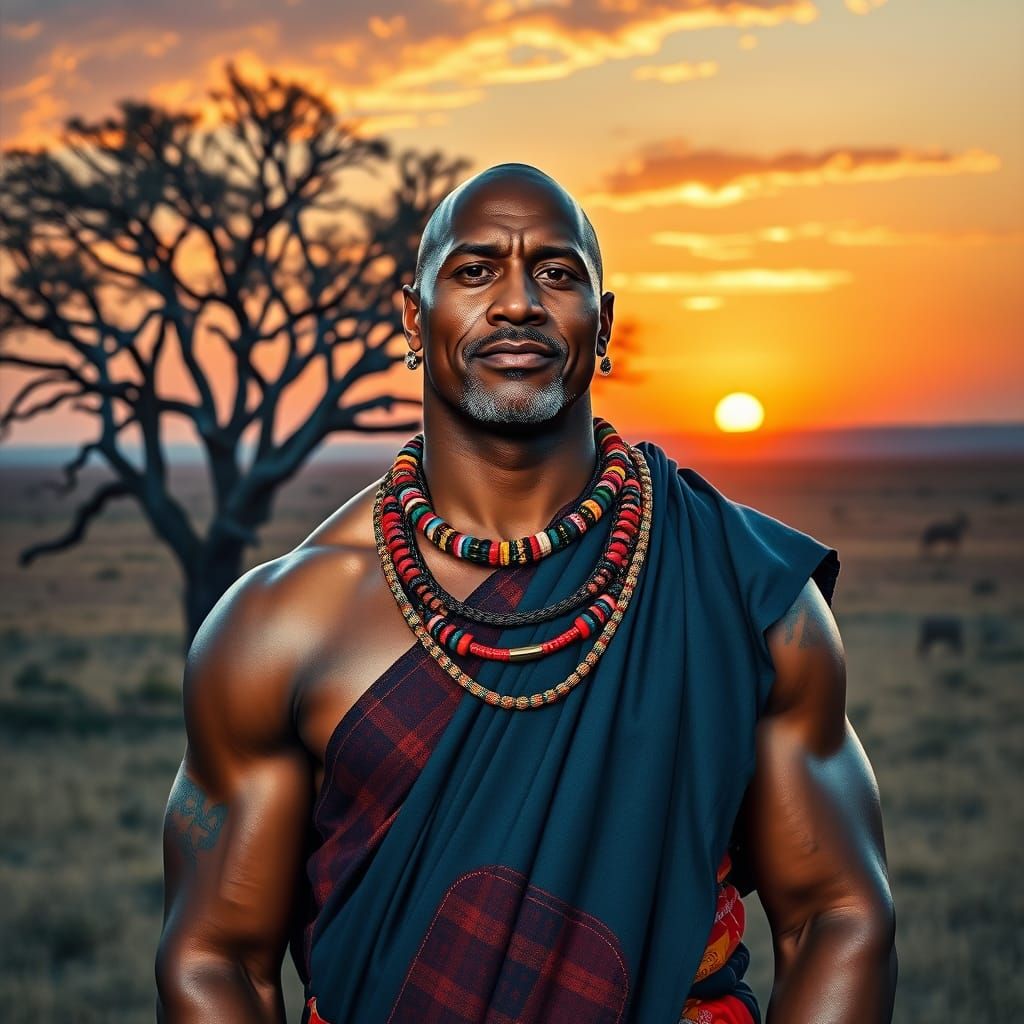 The Rock Reigns in Maasai Splendor