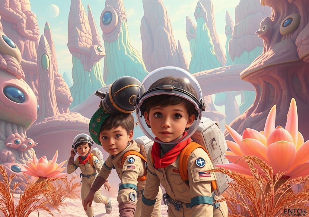 Astronauts Explore Alien Planet in Zero Gravity