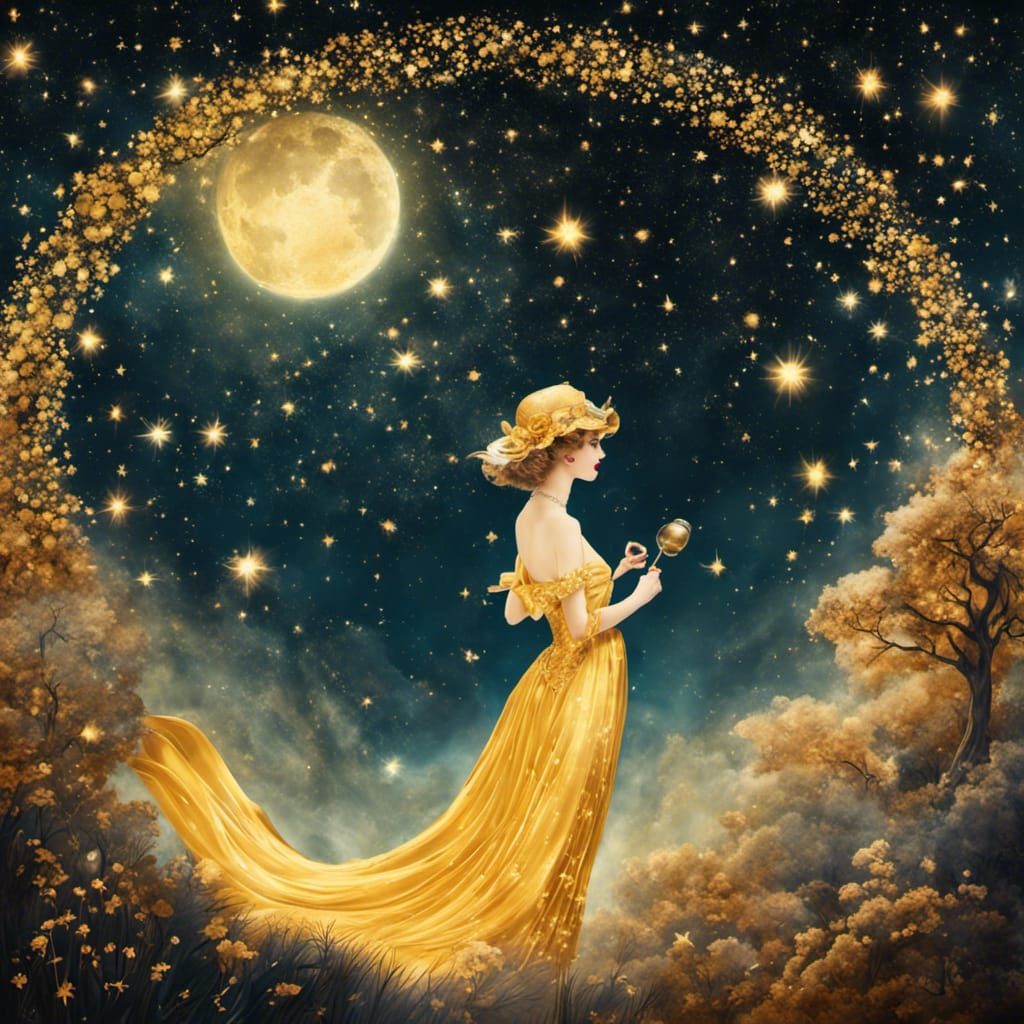 Dreamy Honey Words in Art Deco Style